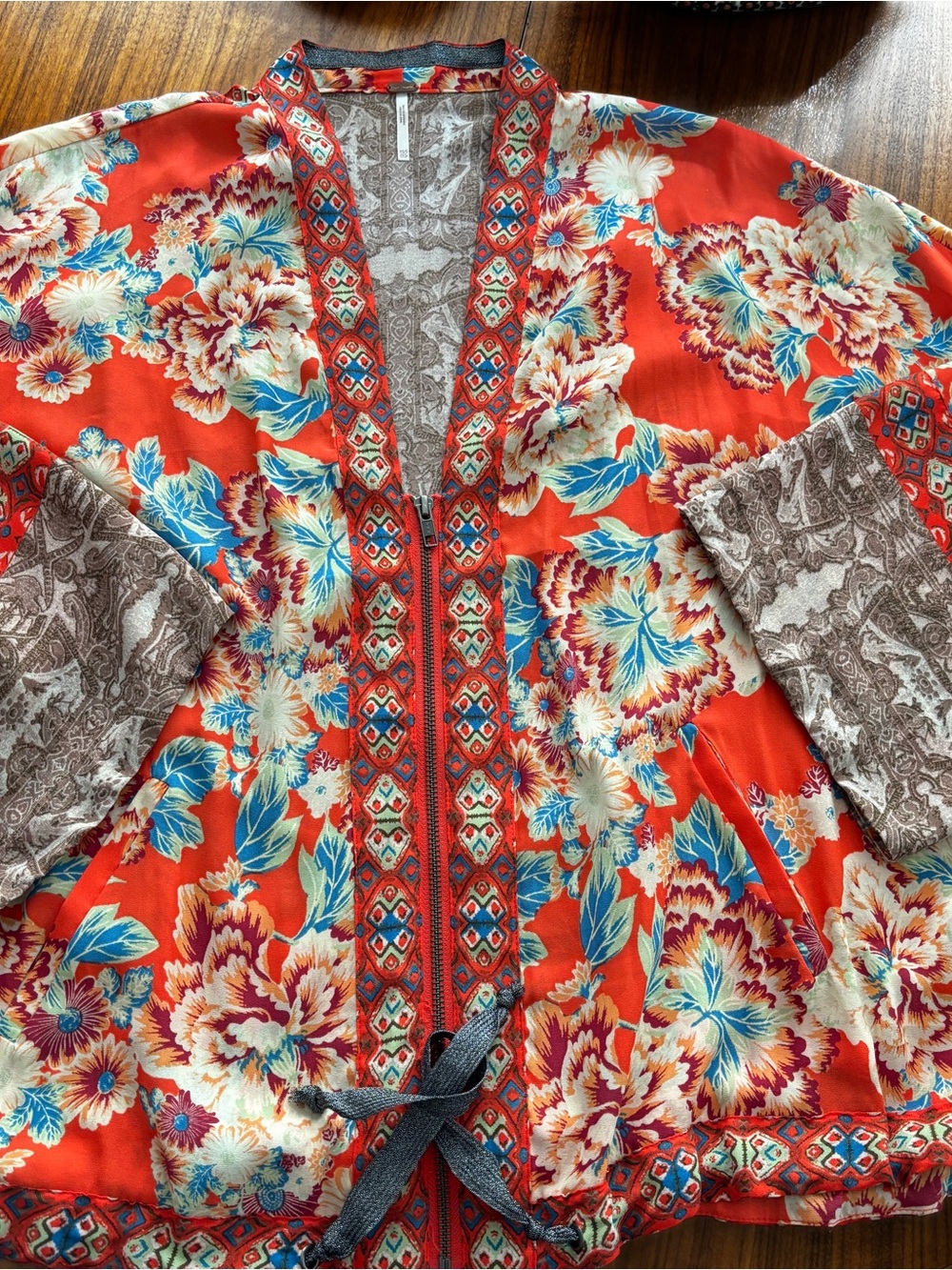 Free People Orange Blouse Size XS T/P